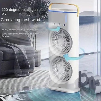 Mini Double Fan Air Cooler